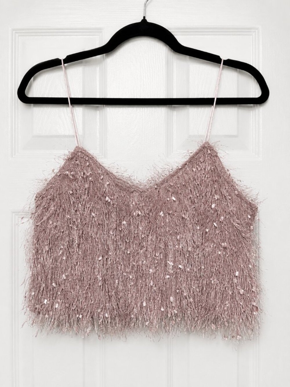 Hayden Pink Shaggy Crop Top